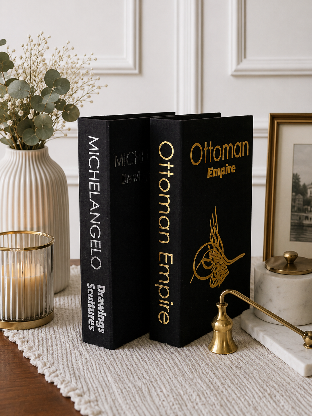 2'li Kumaş Dekoratif Kitap Kutusu Seti – OtEm & Mic Kitap Görünümlü Gizli Saklama Kutusu