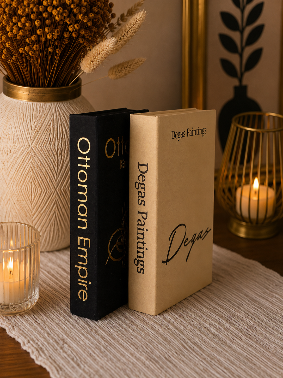 Kumaş Dekoratif Kitap Kutu Seti 2'li - Dekoratif Kitap Kutu